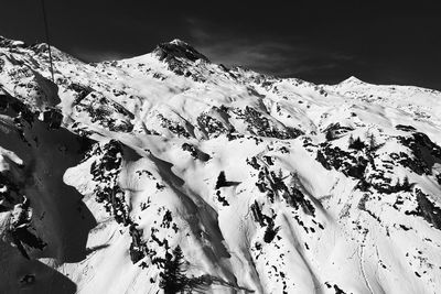 Scenic view of snowcapped mountains