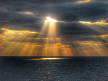 Dramatic sky over sea