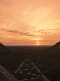 View of landscape at sunset