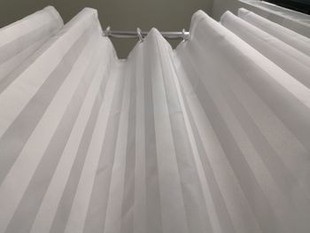 Close-up of white curtain