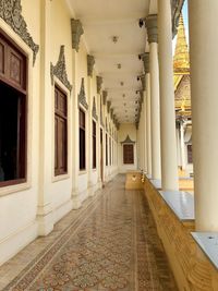 Empty corridor of building