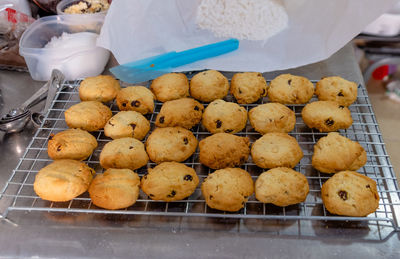 High angle view of cupcakes