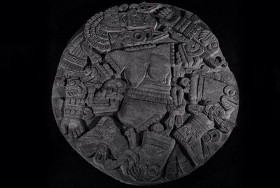 Close-up of carving on wall