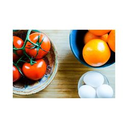 Close-up of fruits in bowl on table