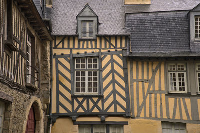 Old medieval buildings in rennes, brittany, france