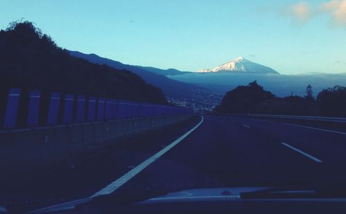 Road passing through mountains