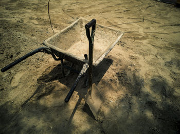 High angle view of empty playground