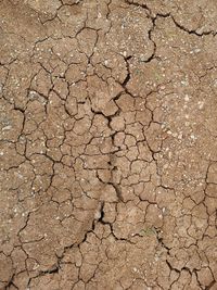 Full frame shot of cracked land