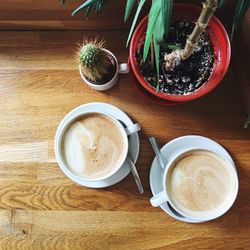 Close-up of coffee on table