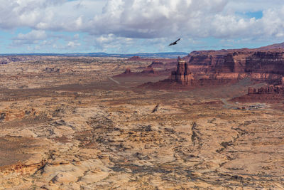 Scenic view of land against sky