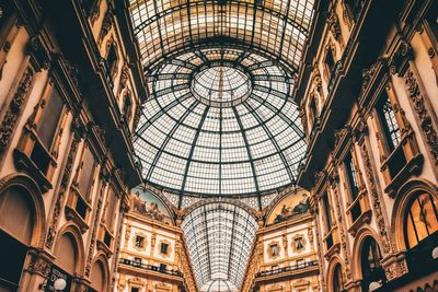 Low angle view of ceiling of historical building