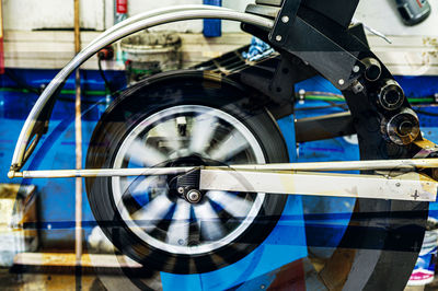 Close-up of bicycle wheel