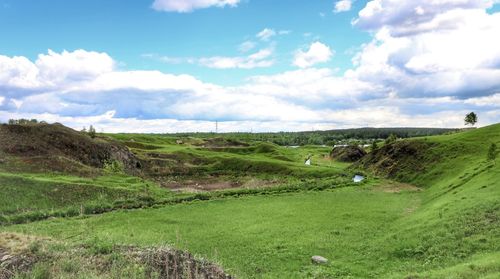 Scenic view of landscape against sky