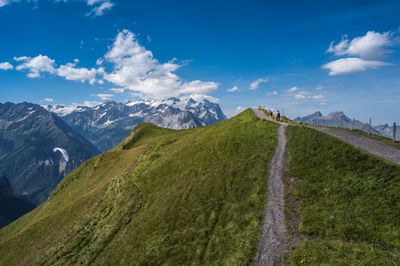 Panoramic viewpoint at alpen tower, haslital, switzerland