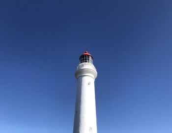 Low angle view of lighthouse against sky