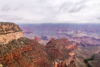 Aerial view of dramatic landscape