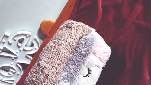 Close-up high angle view of ring