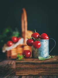 Close-up of cherry tomatoes on table