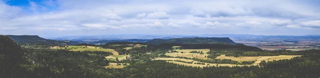 Panoramic view of landscape against sky