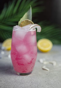 Close-up of drink on table