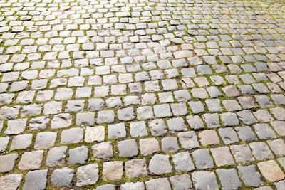 Full frame shot of cobblestone street