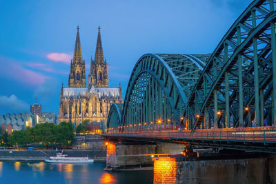 Bridge over river against sky