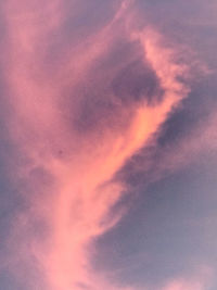 Low angle view of dramatic sky during sunset