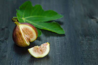 Close-up of apple on table