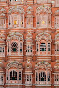 Low angle view of historical building, hawa mahal of jaipur