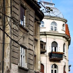 Low angle view of buildings against sky