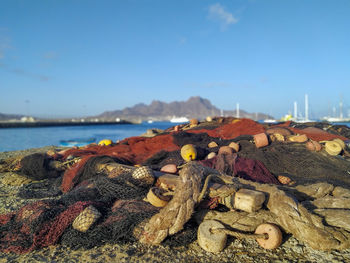 Fishermen net in mindelo, cabo verde