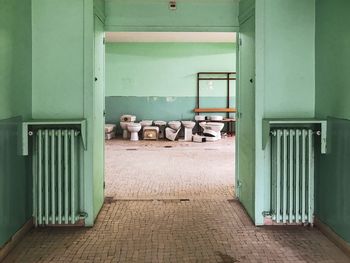 Empty corridor of building