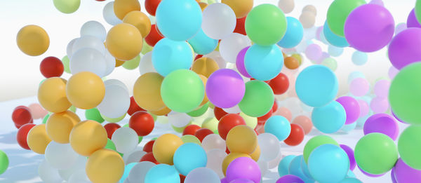 Full frame shot of multi colored balloons