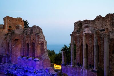 Old ruins against clear sky