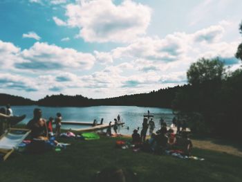 Group of people in water