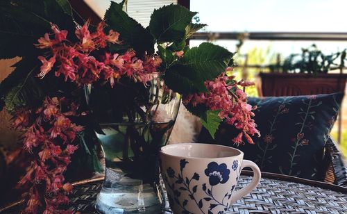 Close-up of potted plants on table