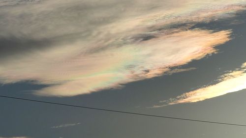 Low angle view of sky during sunset