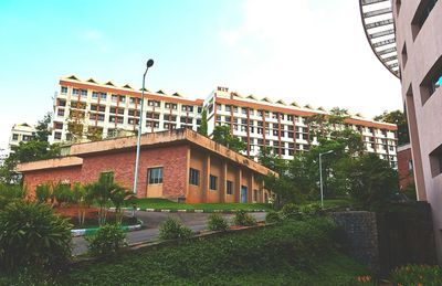 Low angle view of building against sky