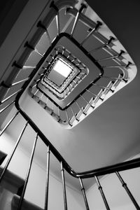 Low angle view of spiral staircase