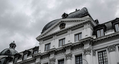 Low angle view of statue against sky