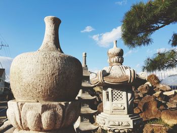 Statue of temple against sky