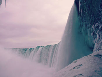 Scenic view of waterfall