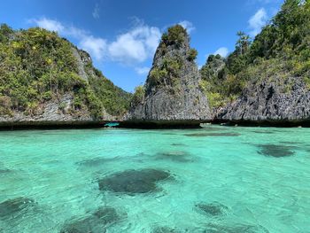 Scenic view of sea against sky in misool raja ampat island indonesia 