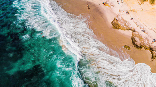 High angle view of beach