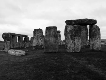 Stonehenge against cloudy sky