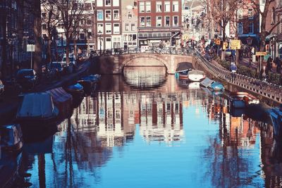 Reflection of buildings in canal