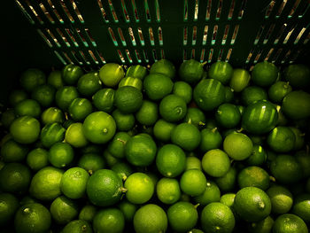 Full frame shot of green fruits for sale in market