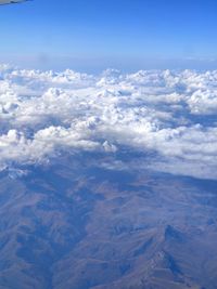Aerial view of clouds over landscape