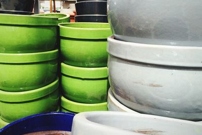 Close-up of container on table