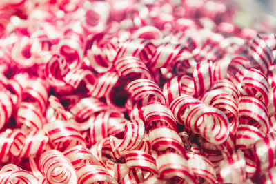 Full frame shot of pink candies